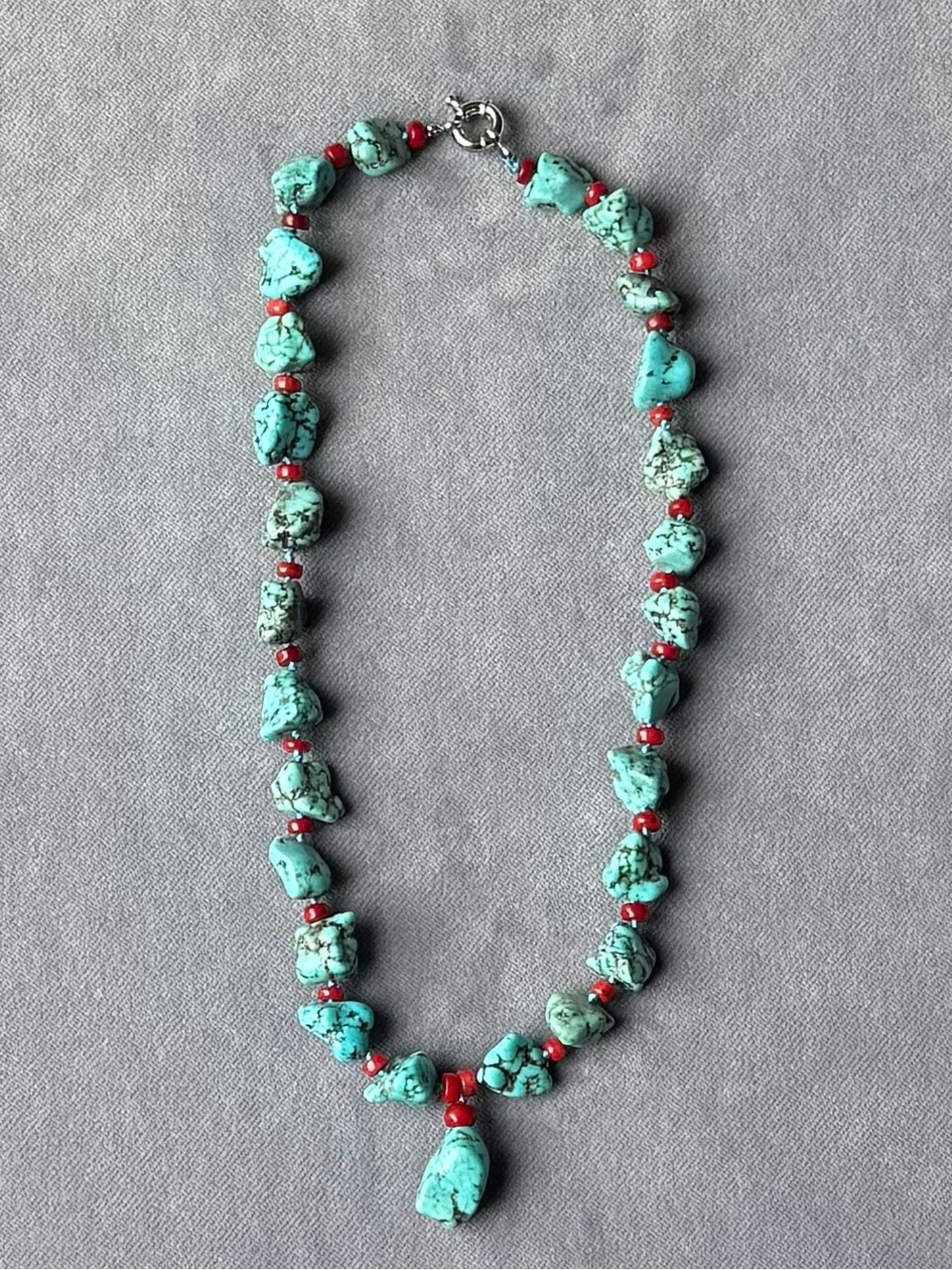 NWOT Tuckernuck Turquoise and Coral Necklace
